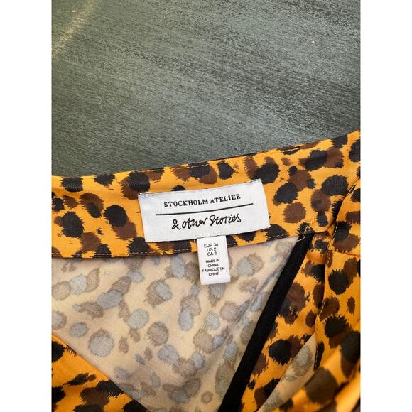 & Other Stories Midi Skirt Leopard Cheetah - Picture 6 of 6